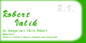 robert valik business card